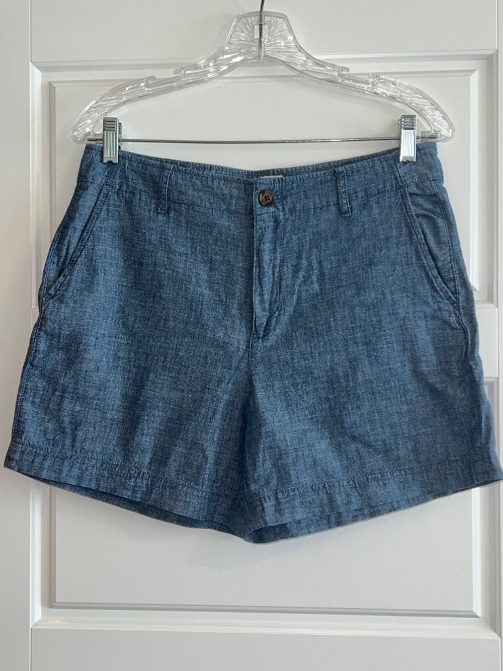 Gap Blue Chambray 5" Cotton Shorts Size 6